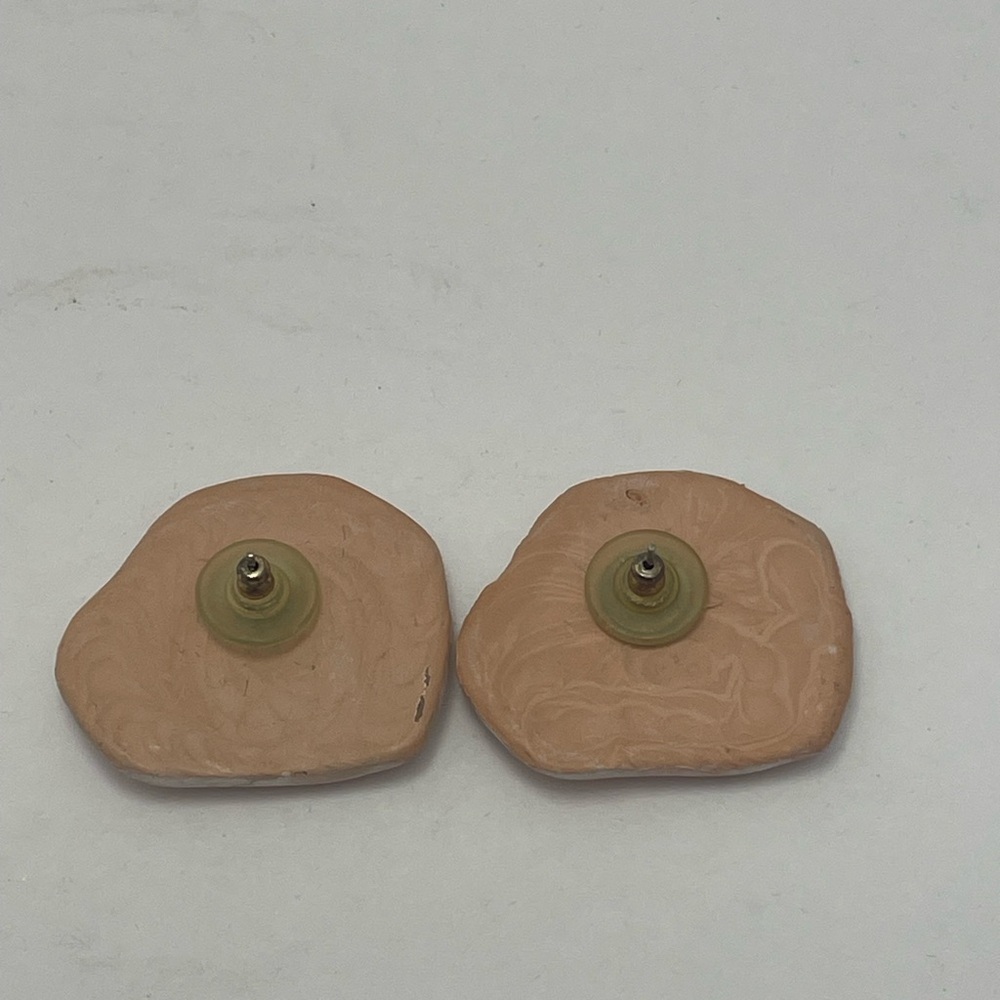 Large Clay Artisan Southwestern Earrings - Picture 5 of 5